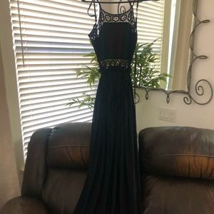 Crochet Top Backless Maxi Dress